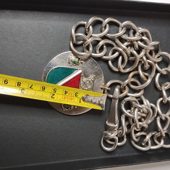 Large Coat Of Arms Pendant On Very Heavy 27.5 Inch Chain - Picture 14 of 14